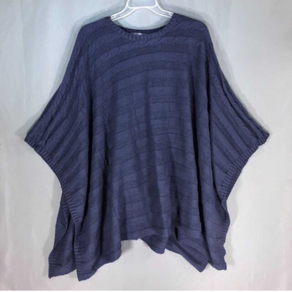 Lisa Rinna Collection Cable Knit Poncho Size XS/S